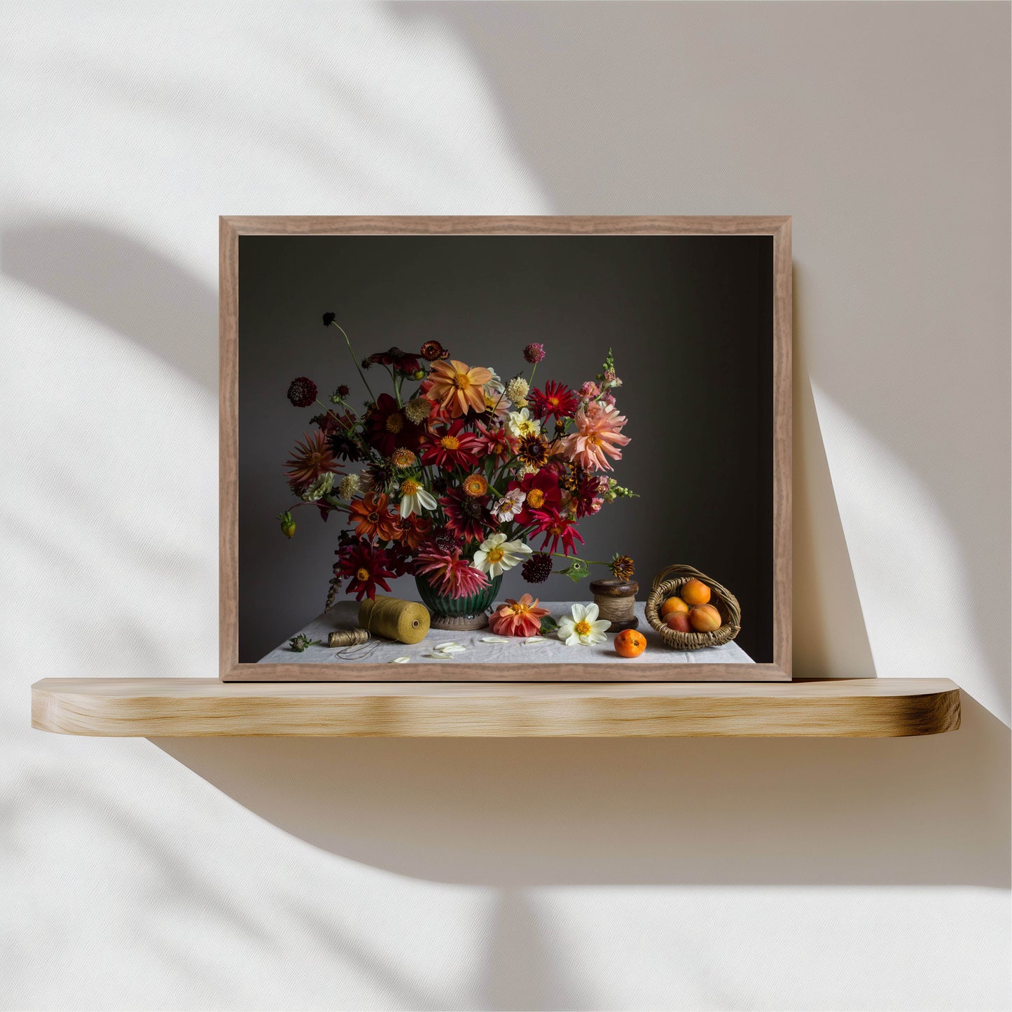 Dahlia & Apricot Limited Edition Floral Art Print