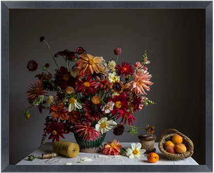 Dahlia & Apricot Limited Edition Floral Art Print