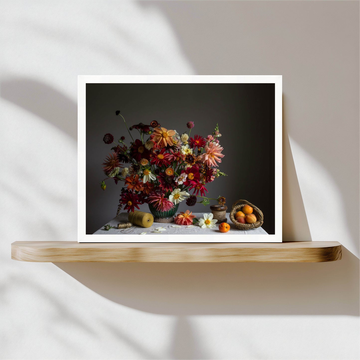 Dahlia & Apricot Limited Edition Floral Art Print
