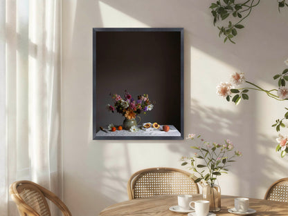 Cosmos & Peach Limited Edition Floral Art Print