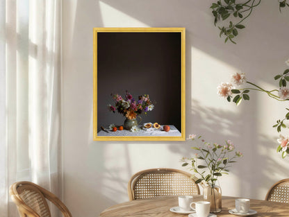 Cosmos & Peach Limited Edition Floral Art Print