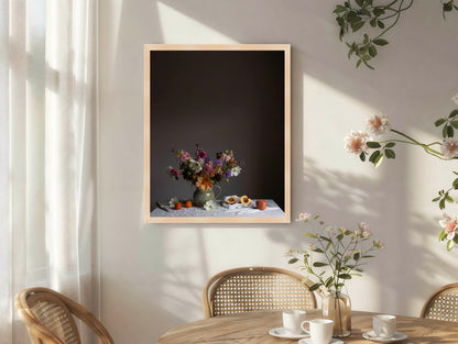 Cosmos & Peach Limited Edition Floral Art Print