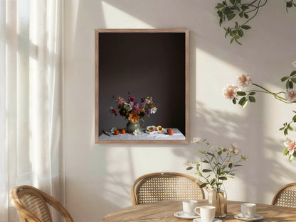 Cosmos & Peach Limited Edition Floral Art Print