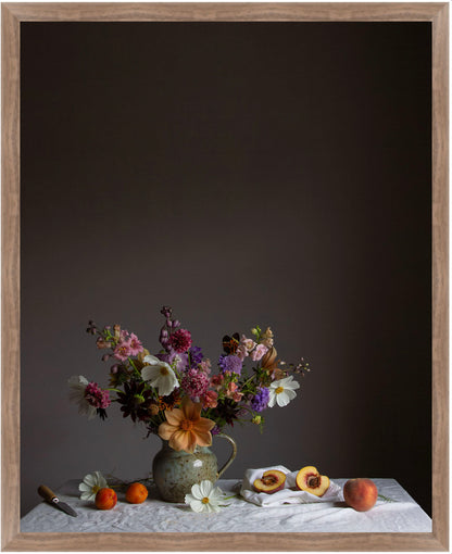 Cosmos & Peach Limited Edition Floral Art Print