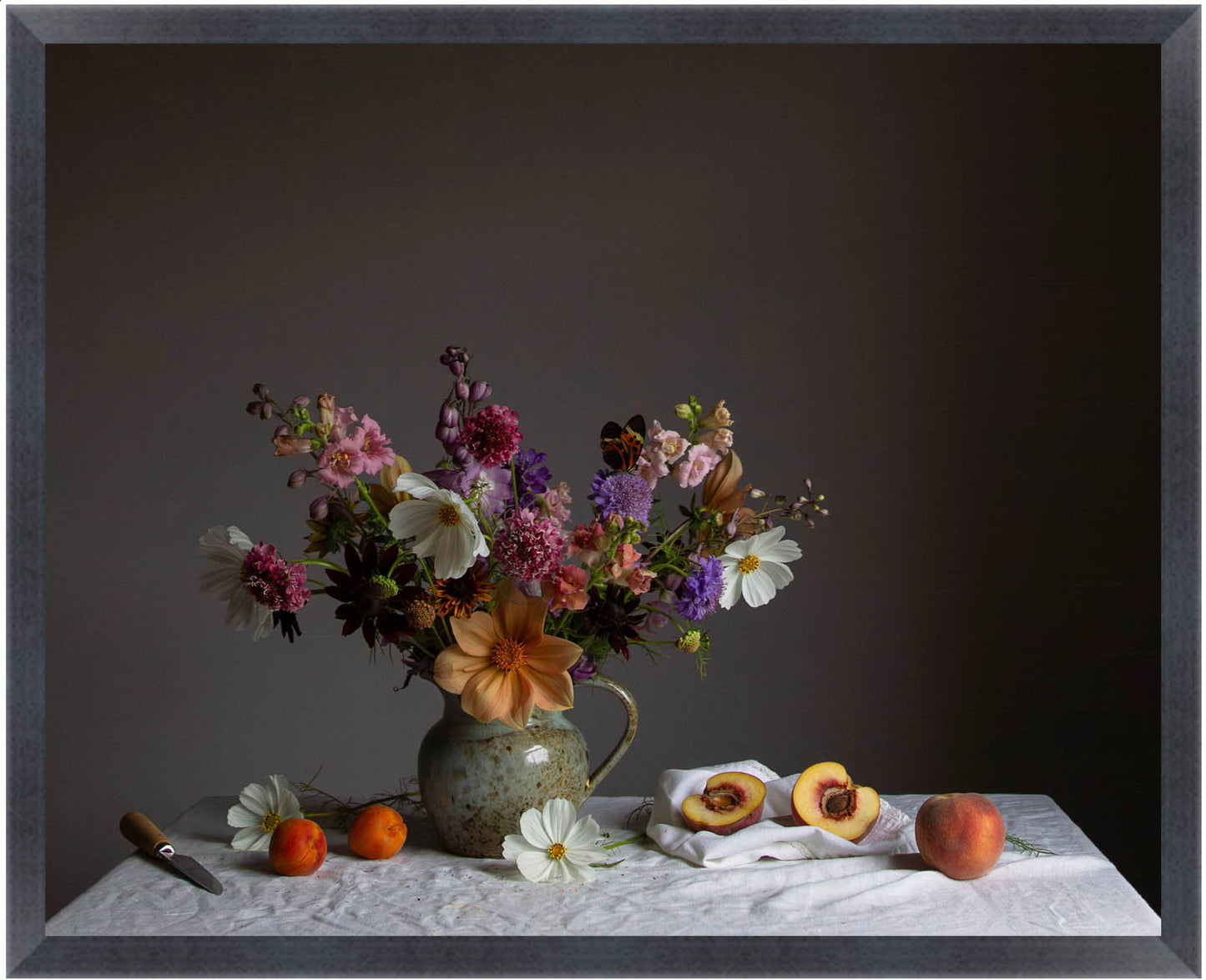 Cosmos & Peach Limited Edition Floral Art Print