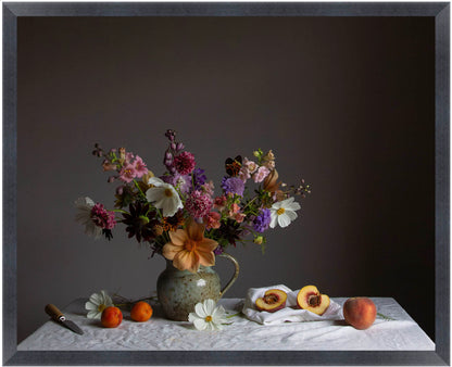 Cosmos & Peach Limited Edition Floral Art Print