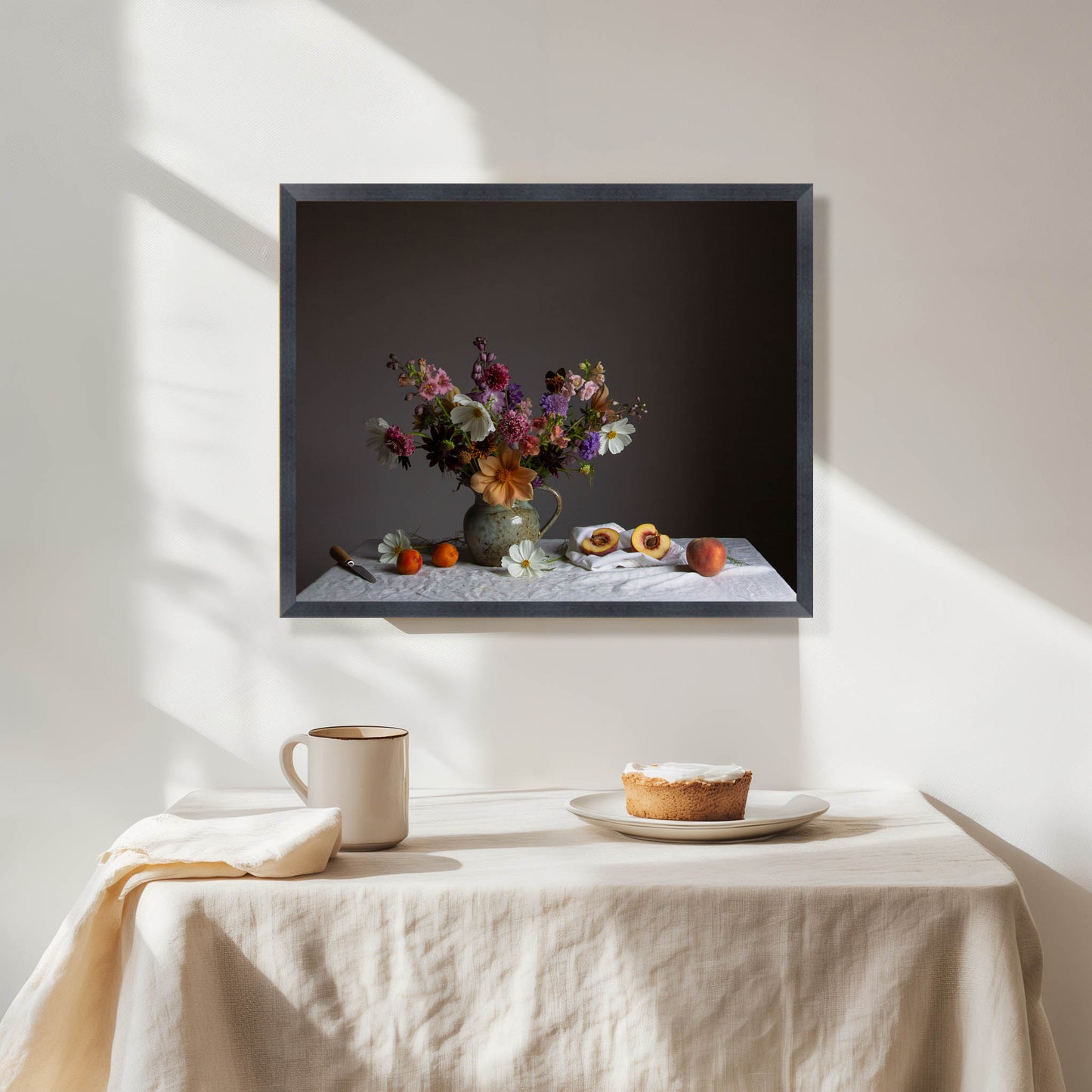 Cosmos & Peach Limited Edition Floral Art Print