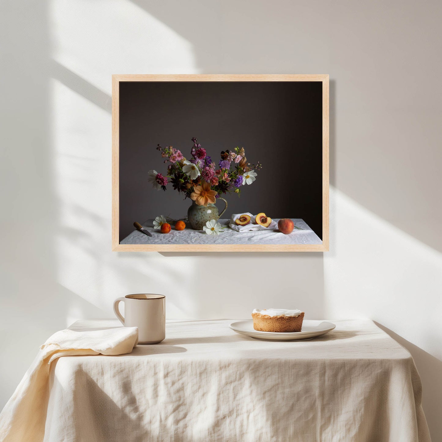 Cosmos & Peach Limited Edition Floral Art Print