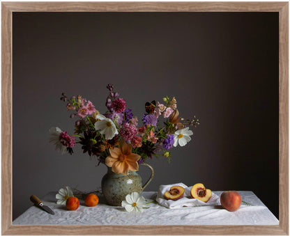 Cosmos & Peach Limited Edition Floral Art Print