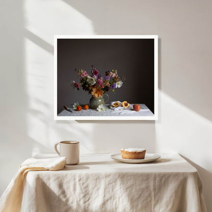 Cosmos & Peach Limited Edition Floral Art Print