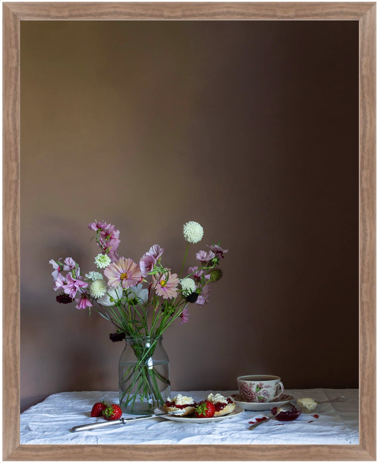 Cosmos & Scone Floral Art Print