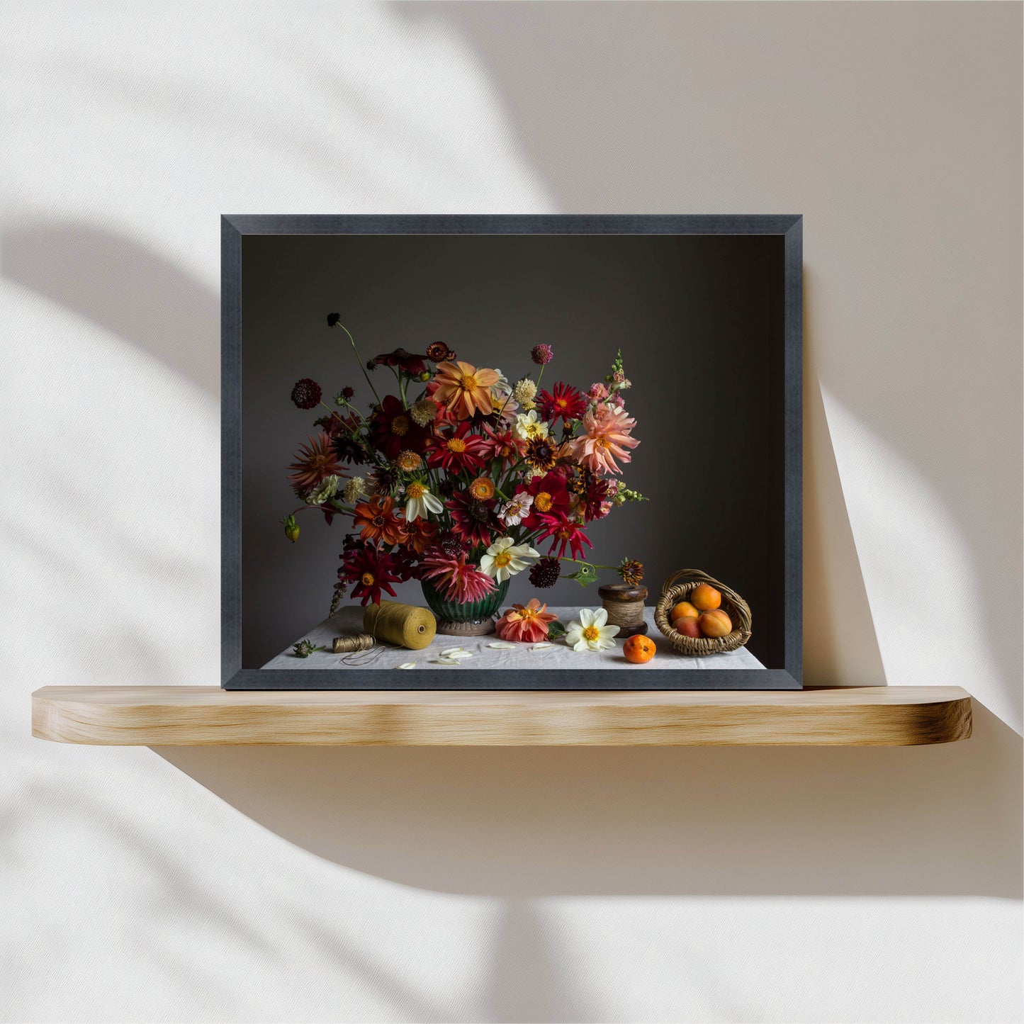 Dahlia & Apricot Limited Edition Floral Art Print