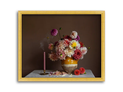 Framed flower picture