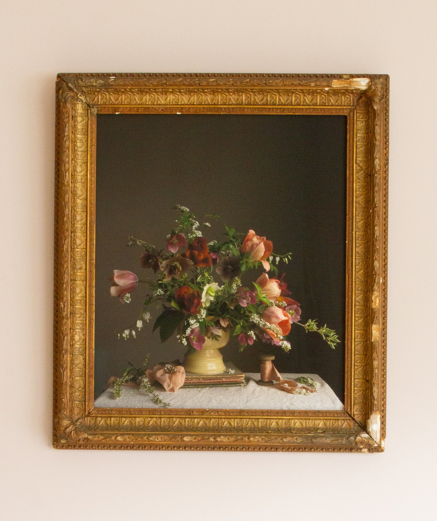 April in Gold Vintage Frame