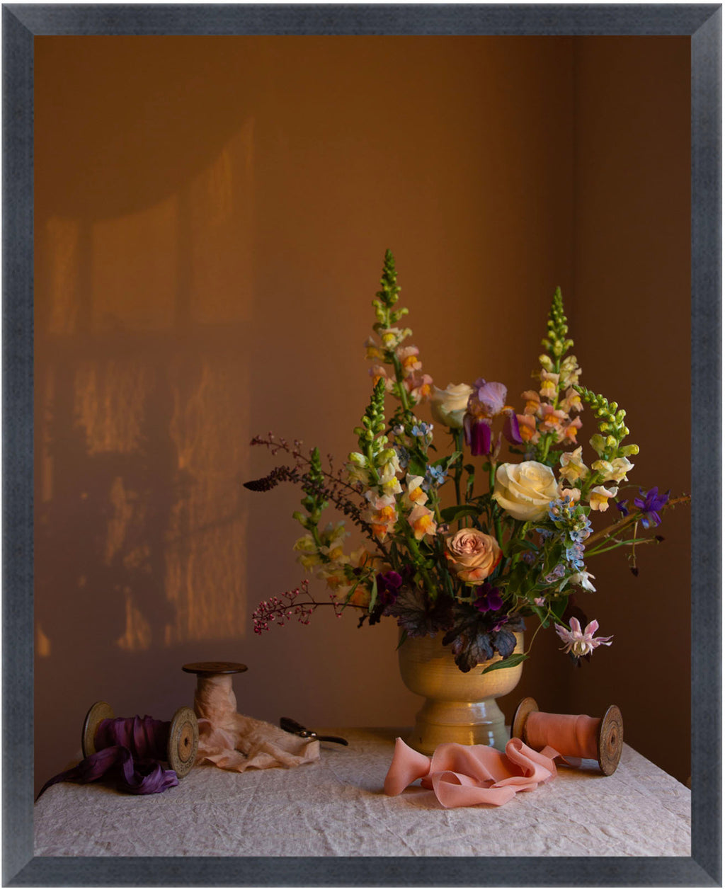 Framed floral art