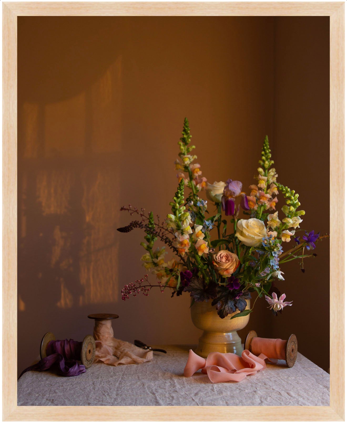 Framed flower picture