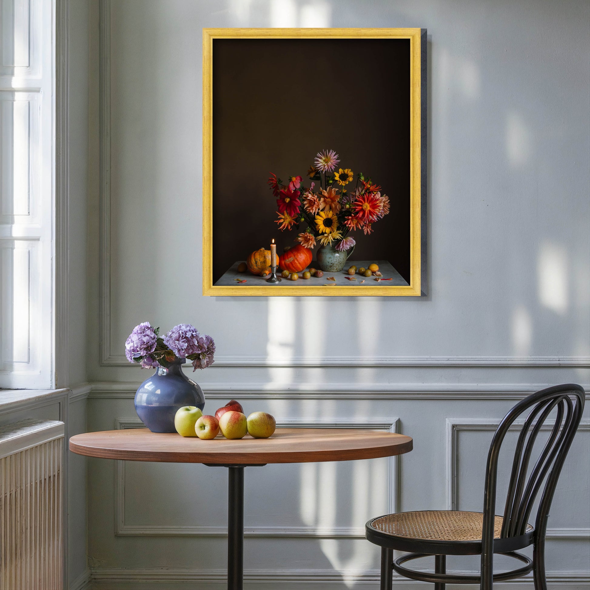 Still life print of flowers