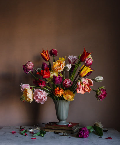 Tulips Still-Life Original in Vintage Frame