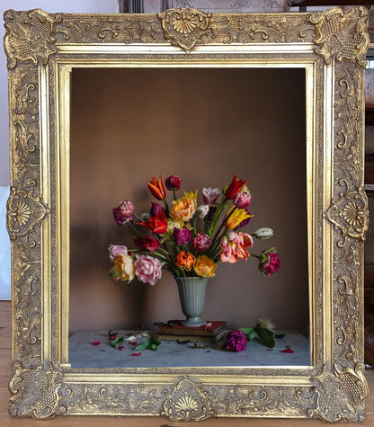 Tulips Still-Life Original in Vintage Frame